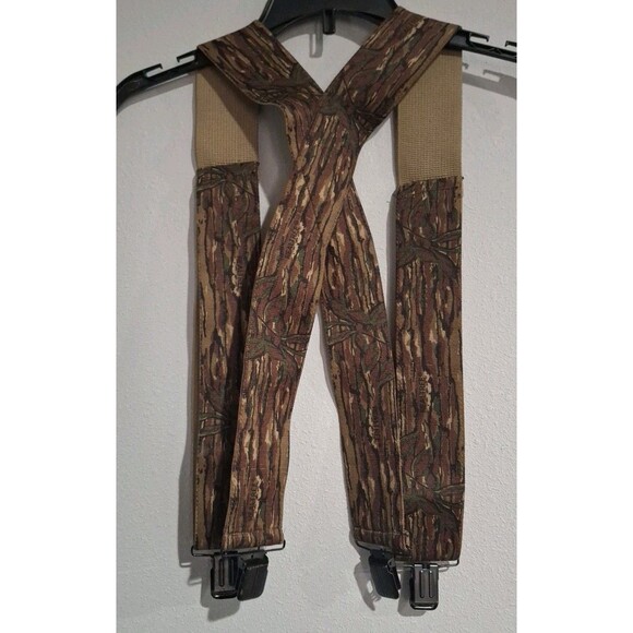 Vintage 90s Realtree Camouflage Adjustable Clip On Hunting Suspenders USA - Picture 8 of 8